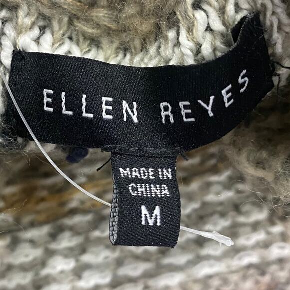 ELLEN REYES Cozy Multicolor Knit Cardigan Sweater Size medium - Picture 4 of 8